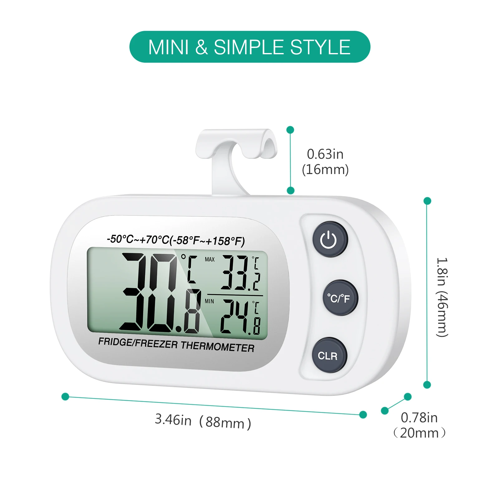 Termómetro digital interno para prenda impermeable ORIA - imagen 3