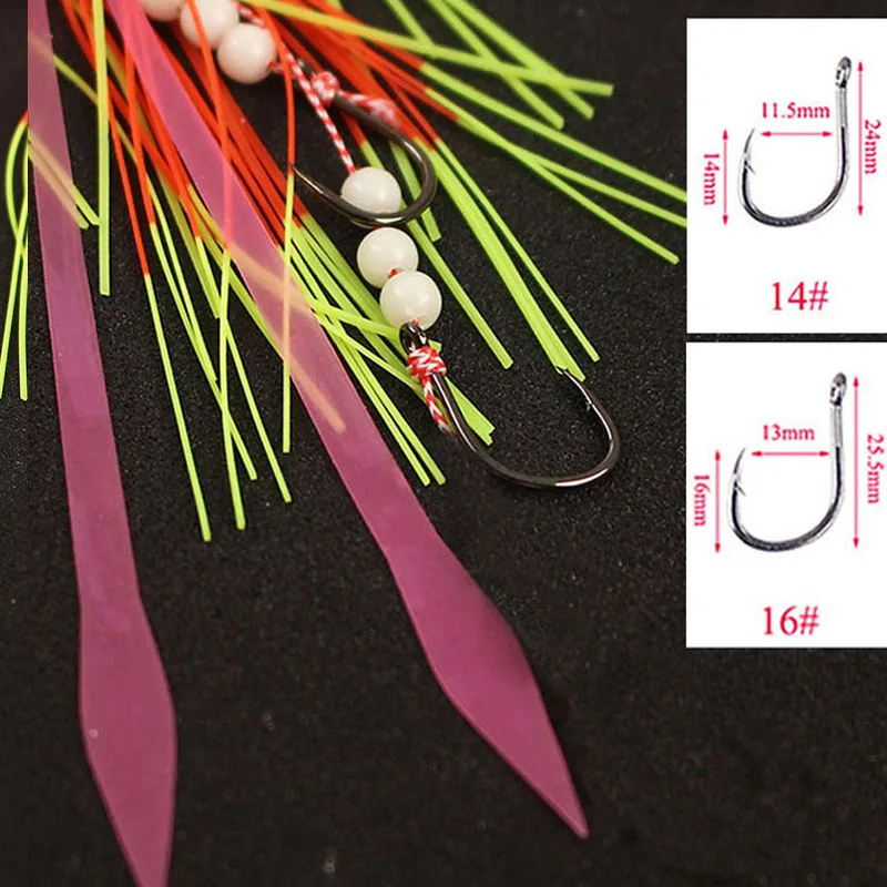 Ganchos de asistencia Kabura Jigging Madai, gomas Tai fuertes, faldas de silicona, cintas de filamentos, plantillas deslizantes de diferentes colores, colas de plomo - imagen 5