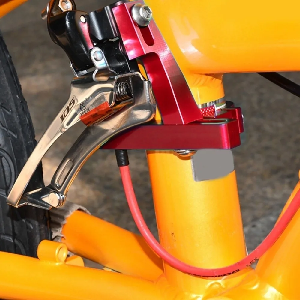 Abrazadera de cambio delantero de bicicleta de aleación de aluminio, adaptador de cambio delantero ligero y plegable, alto rendimiento, fácil instalación - imagen 5