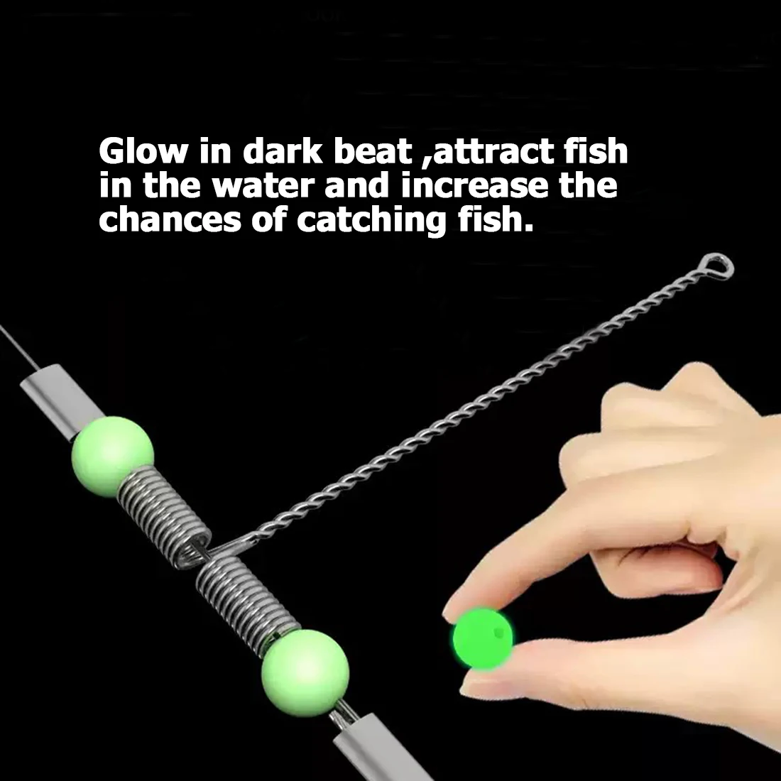 FishTrip-anzuelo de equilibrio de alambre de acero, aparejo de línea líder de pesca con broches, cuentas luminosas, accesorios de pesca de agua salada, 5 uds. - imagen 4