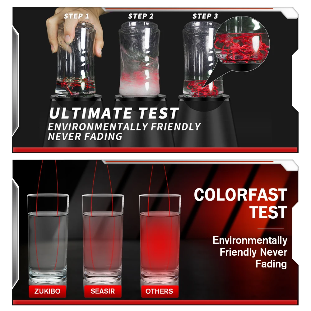 ZUKIBO Colorfast 4 8 hebras hilo de pescar trenzado Japón súper suave hilo de pescar multifilamento rojo de alta calidad para agua de mar - imagen 3