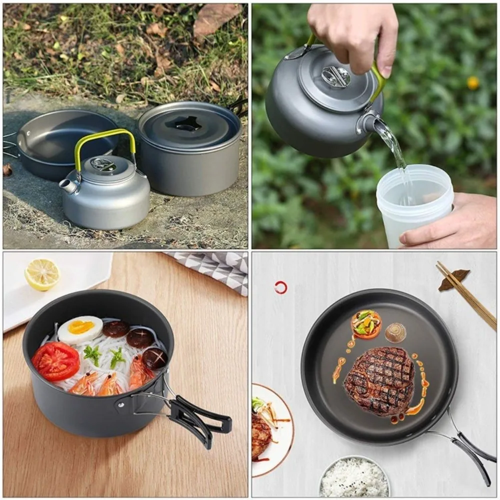 Juego de cocina plegable antiadherente para acampar y barbacoa - imagen 3