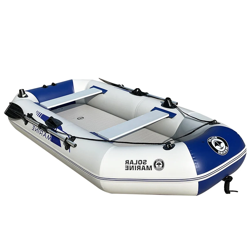 Barco de pesca inflable de PVC Solar para 3 personas, canoa gruesa y resistente al desgaste, remo y bomba de aire - imagen 5