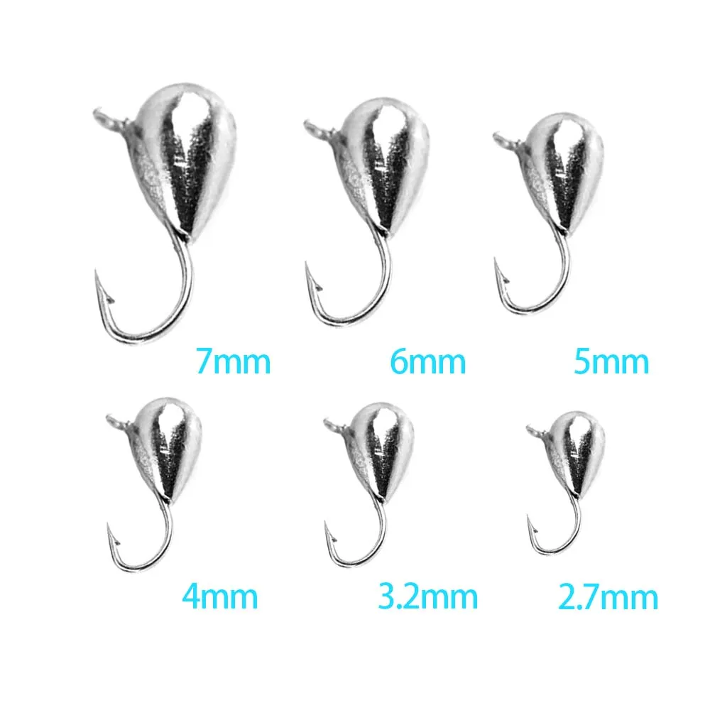 Anzuelo Hayabusa de pesca en hielo, señuelo suave de Color primario, Bola de tungsteno, gran oferta - imagen 3