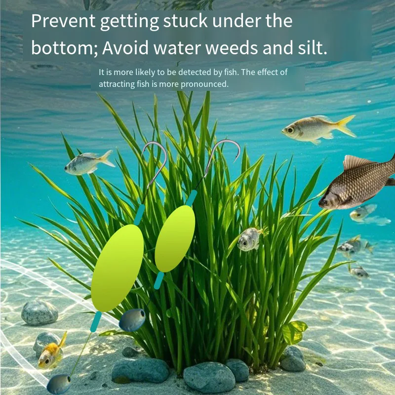 1 unidad de 2 anzuelos, aparejos de pesca para el cabello, anzuelo Iseni, anzuelo de pesca de carpa, listo para usar, tamaño 3 # -13 #   Señuelo de pesca de aparejos de carpa - imagen 2