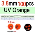 3.8mm Orange 100pcs