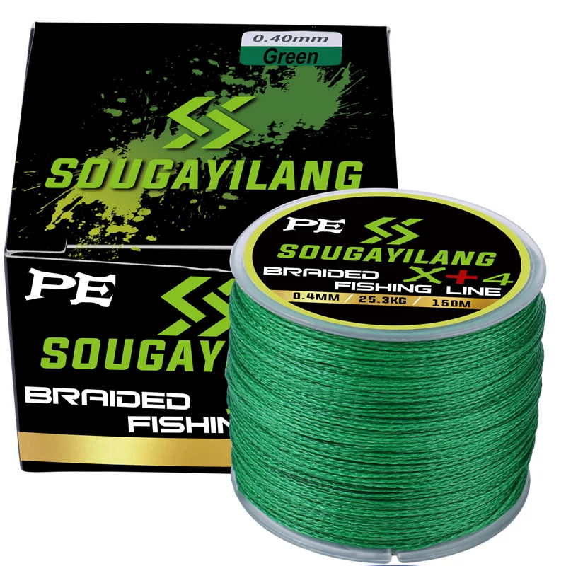 Sougayilang-MINI sedal de pesca de 4 hebras, 150M, 12-55LB, multifilamento de PE, trenza trenzada para pesca de carpa - imagen 5