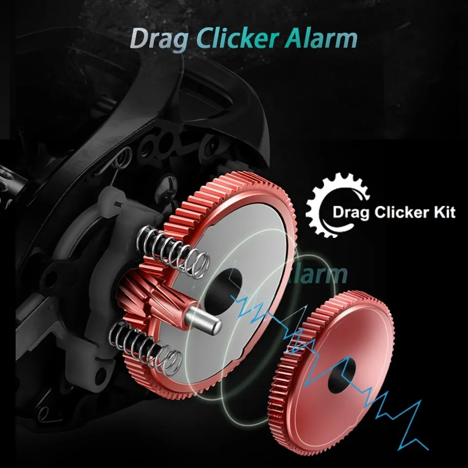 Carrete de Baicasting SOLOKING BMC100 carrete Betriel BFS 11 + 1BB 8,1 relación de engranaje 5KG arrastre con clicker sonido carrete de pesca Lille - imagen 2