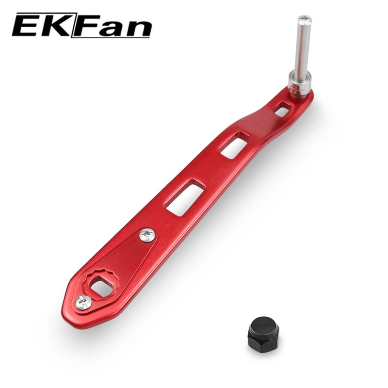 EKFan-mango de aleación con agujeros dobles, eje de 5MM, 135MM de longitud, rodamientos de 5x9x3MM para carrete de daswa Bastcast DIY - imagen 4