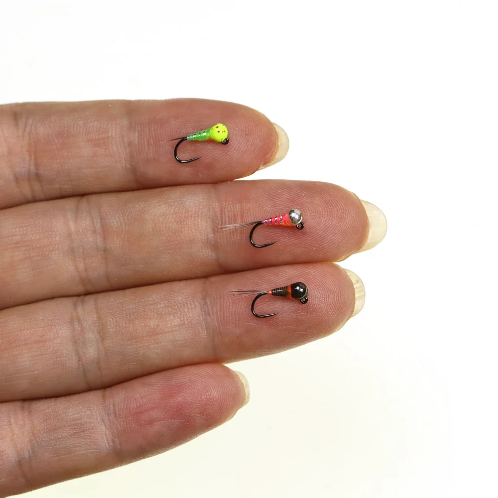 ICERIO 6 uds cabeza de cuentas de tungsteno Ninfa Euro Ninfa Perdigon mosca hundimiento rápido trucha Grayling Pesca con mosca moscas señuelos cebo Pesca - imagen 5