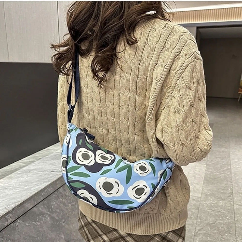 Nuevo bolso cruzado de estilo japonés, mochila pequeña de nailon a rayas, bolsas de cintura con correa ajustable de gran capacidad para mujer - imagen 2