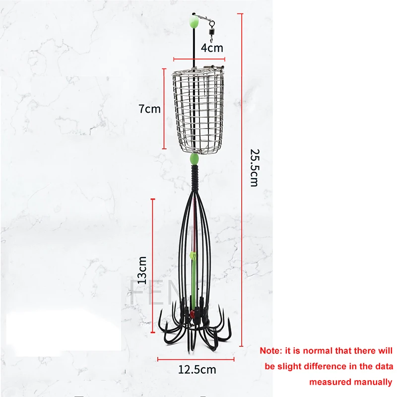 Especial para pesca con jaula de cebo para peces, gancho colgante de ocho garras, anzuelo de anclaje inferior anticolgante, gancho de pulpo, lanzador de cebo - imagen 3