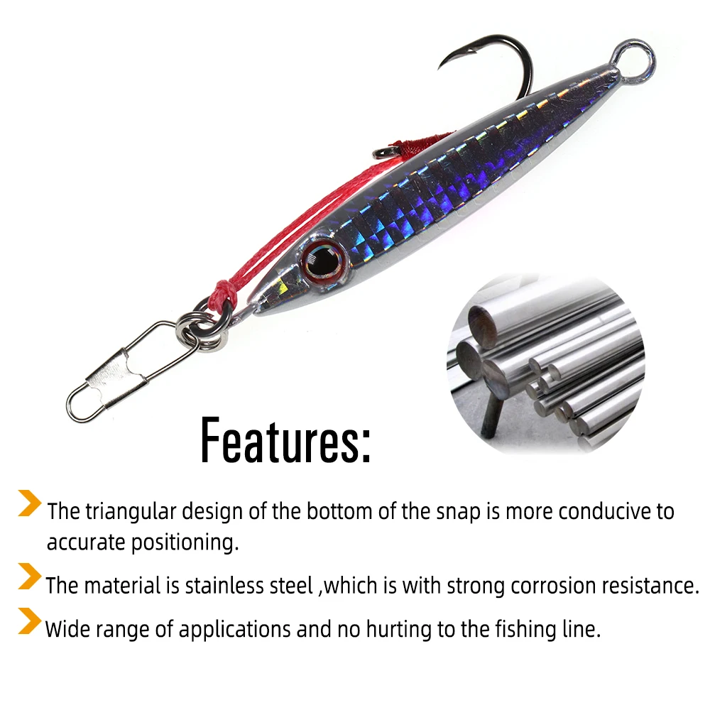 ICERIO 50 Uds. Pin de seguridad con gancho para Pesca, barril de Pesca de acero inoxidable, señuelo giratorio, Clip, accesorios de conector, Pesca - imagen 4