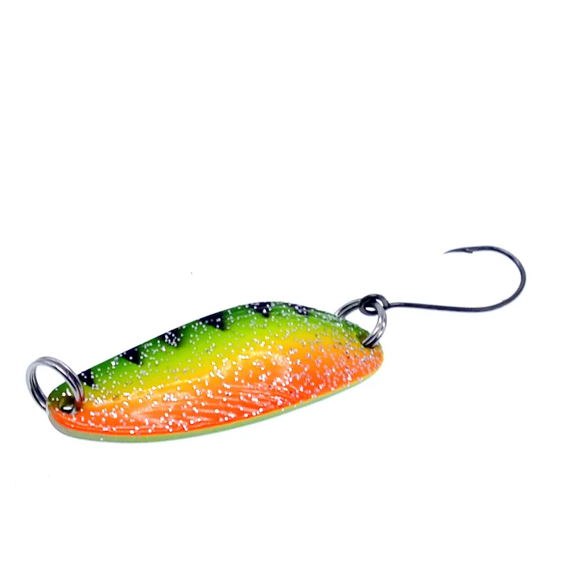6 unids/lote señuelo de pesca con cuchara 3,5g/4,5g/5g cebo de Metal lentejuelas un solo gancho cebo Artificial Spinner cebo duro pesca de Lucio - imagen 4