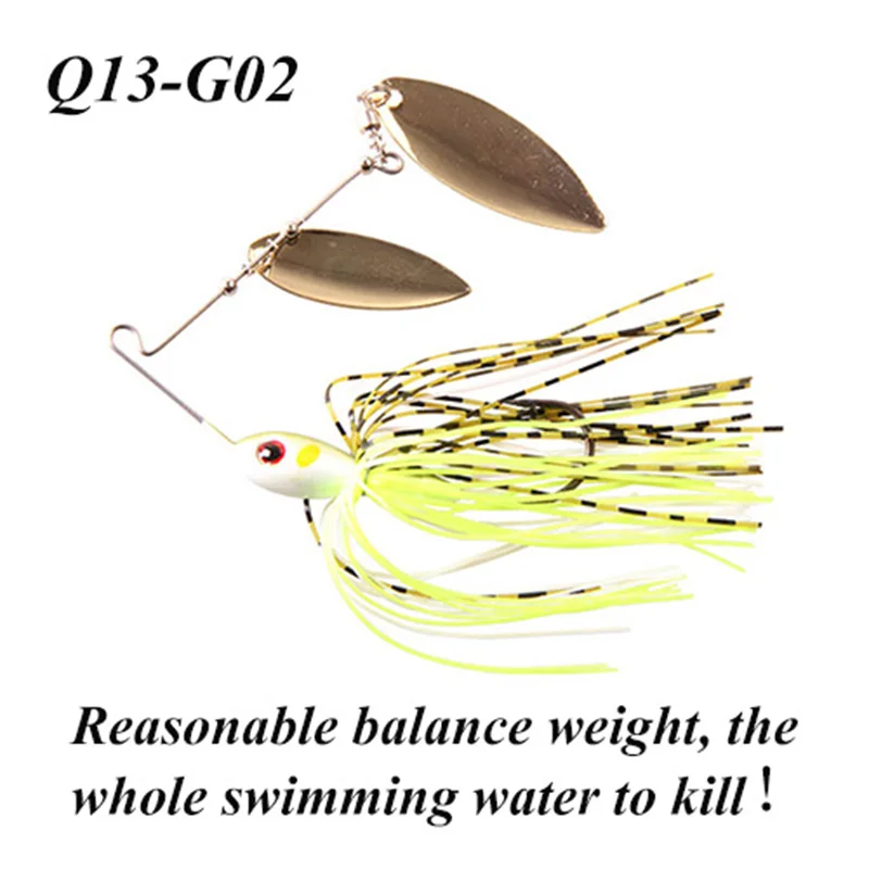 Cebos giratorios de doble hoja de sauce personalizados, Lutac, 7g, 10g, cabeza de plantilla de Metal con falda de silicona, de pesca de agua salada fresca señuelo, venta al por mayor - imagen 3