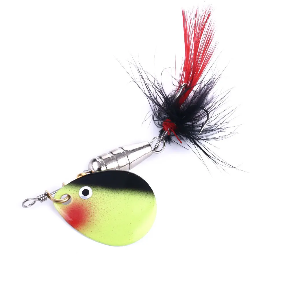 Spinnerbait Metal plumas lentejuelas para trucha lubina - imagen 2
