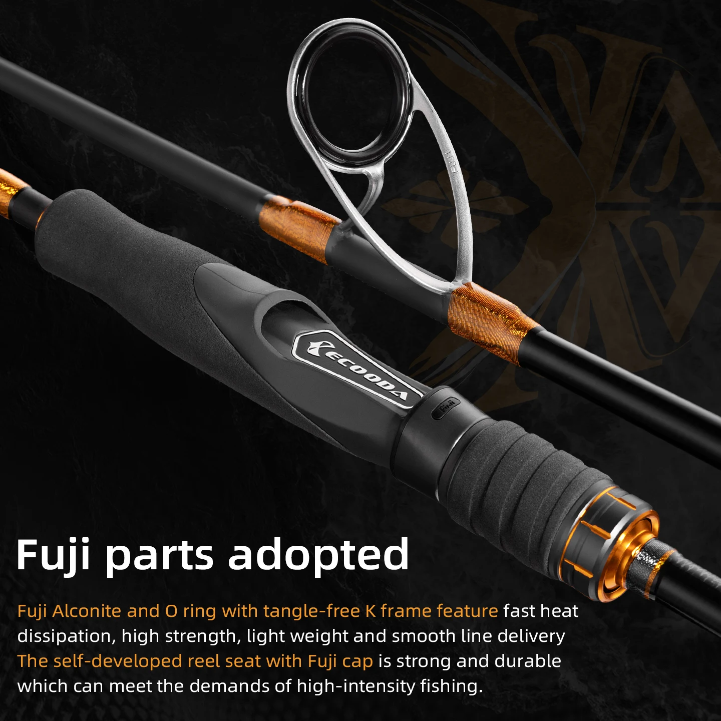 Caña Jigging Ecooda Avanzato EARJ – Carbono 30T guías Fuji - imagen 3