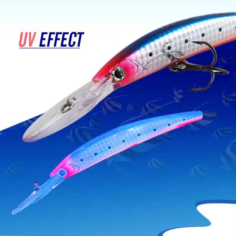 FJORD 130mm 24g superficie flotante de pececillo señuelo de pesca Lucio mar lengua larga Crankbait Wobbler Swimbait accesorios de pesca aparejos - imagen 3