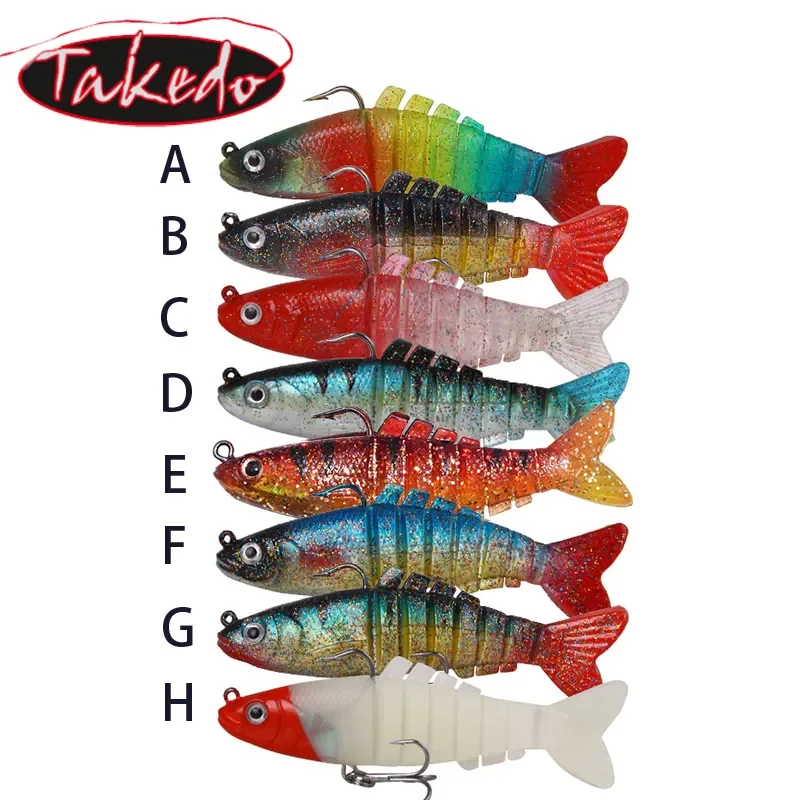 Takedo XY08 Swimbait articulado vibrante para perca y mandarín - imagen 5
