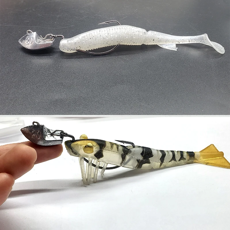 TAKEDO FD05 tipo barco 7g 10g 14g 20g peso de pesca de Metal con anzuelo de gusano tiro de gota accesorios de pesca plomo para pesca - imagen 3