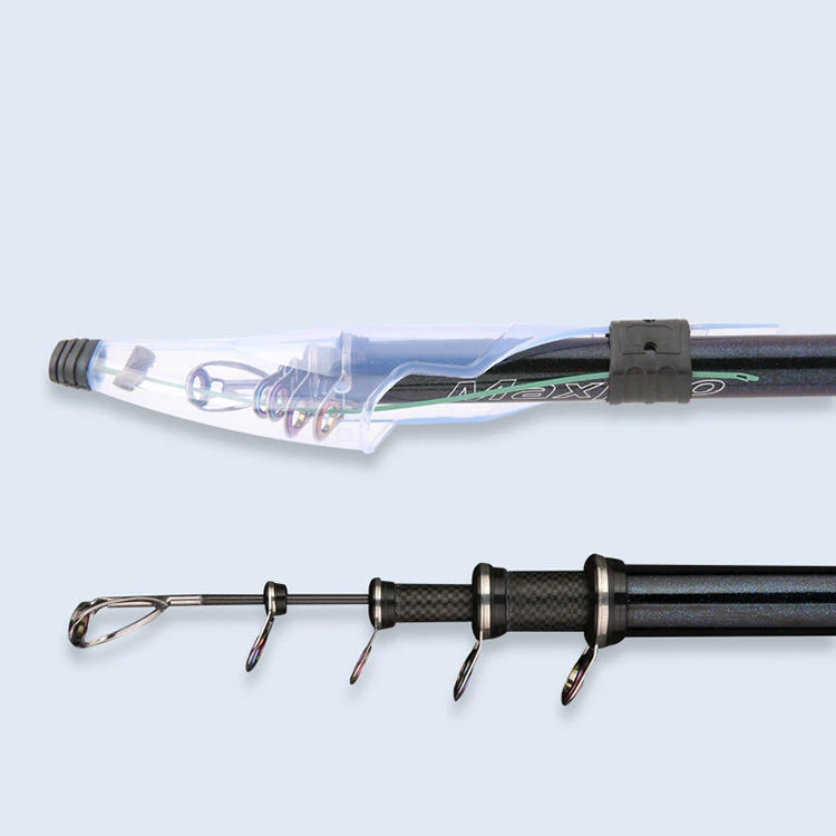 una caña de pesca de alta calidad diseñada para precisión y facilidad de uso