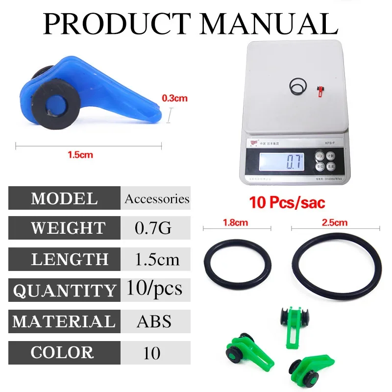 10 unids/lote, soporte para anzuelo de pesca, gancho para caña de pescar, colgador de cebo, accesorios portátiles, anzuelos de plantilla de señuelo de cebo fijo - imagen 2