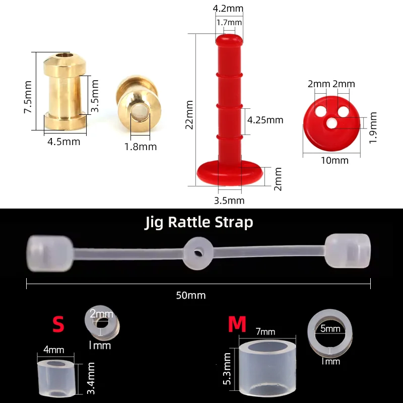 Wifreo 300 Uds. Piezas deslizantes de pesca de agua salada Jig sonajero Correa Snapper Spinnerbait faldas de silicona piezas fijas aparejos de pesca - imagen 4