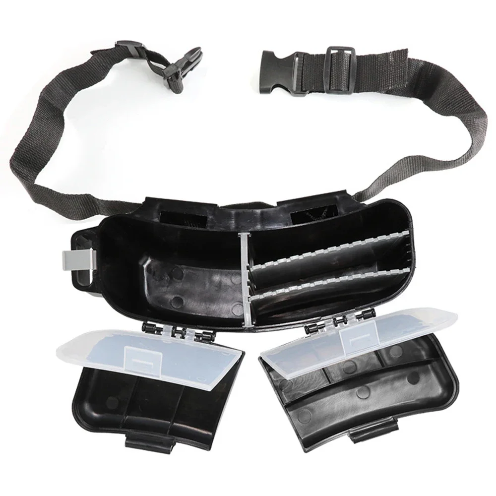 Caja de señuelos de pesca duradera, accesorio de herramientas, caja de anzuelos de cebo, estuche rígido colgante de cintura portátil, caja de señuelos de pesca, cajas de cintura ABS negro - imagen 5