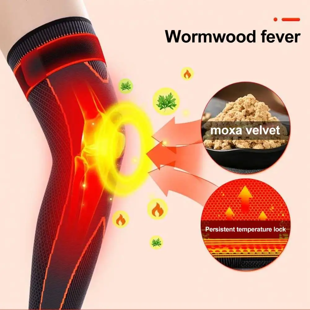 Aicao protección de rodilla soporte térmico de hierbas cálidas para rodilla acupresión rodillera moldeadora autocalentable para tratamiento de venas varicosas