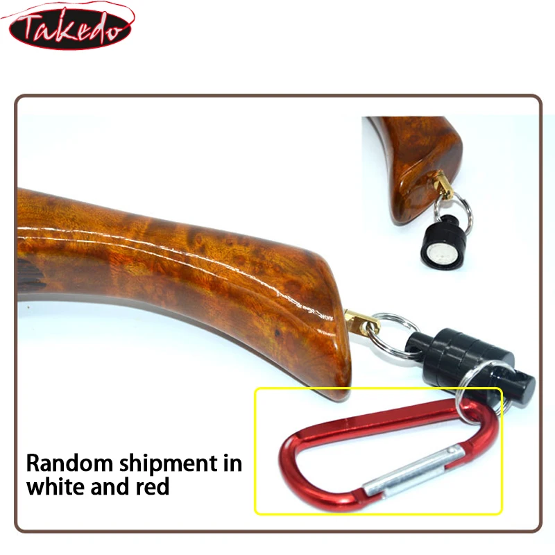 TAKEDO TKL003 malla de goma suave trucha Scoop Net impermeable Cinnamomum Camphora mango de madera pesca con mosca red de aterrizaje para pesca - imagen 4