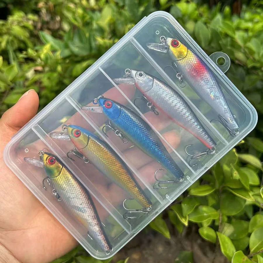 Jerkbait-Señuelos de Pesca prémium que se hunden, Wobbler, Swimbait para lubina y Lucio, cebo duro, 8,5 cm/9,2g, 5 unids/lote por caja - imagen 2