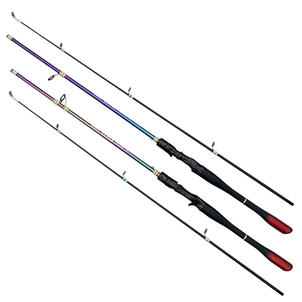 Caña de pescar giratoria, accesorio ultraligero de fibra de carbono, 2 secciones, Baitcasting, trucha y lubina, 1,8 m, 1,65 m - imagen 4