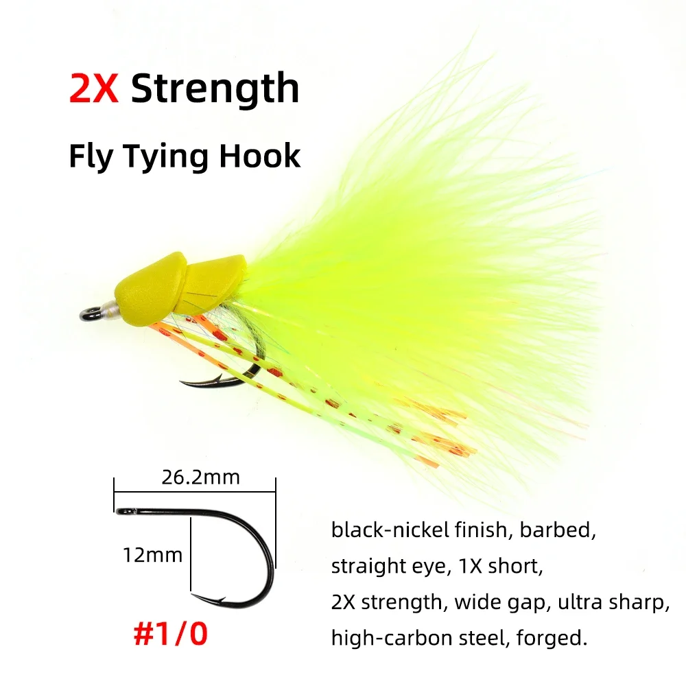 Wifreo, 6 uds., serpentina con cabeza de espuma, patas de goma para mosca, cola de plumas de marabú, pelador de trucha, Lucio, señuelo de pesca, cebos, amarillo oliva - imagen 4