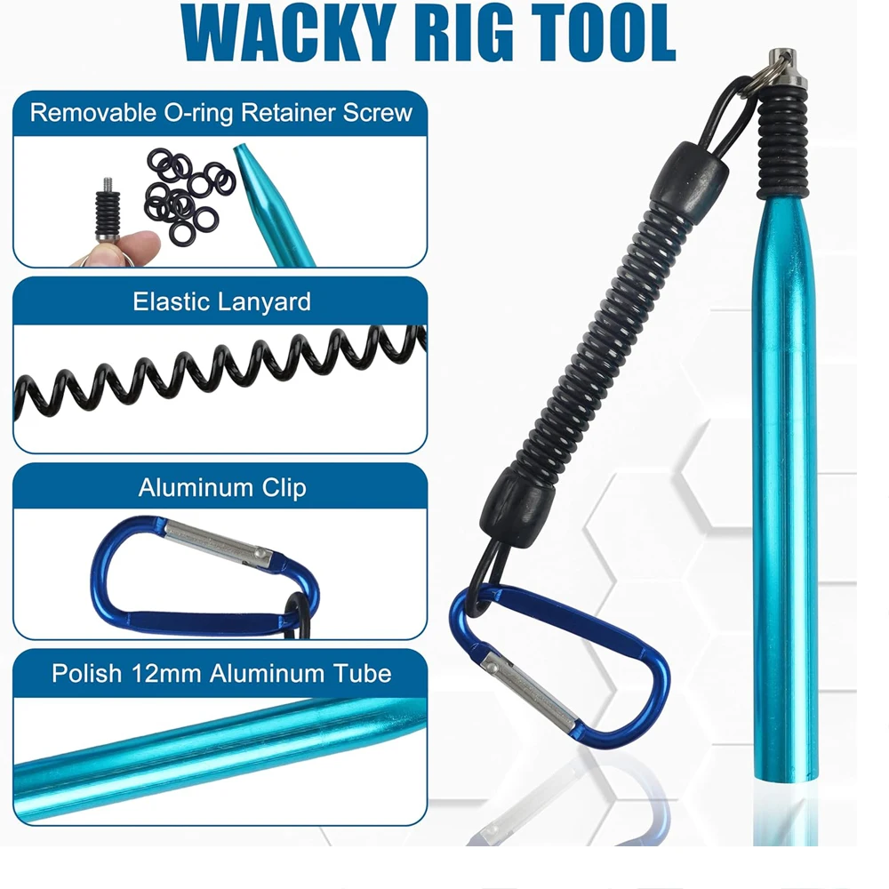 Kit Wacky Rig para lubina – Herramienta, anillas O y anzuelos - imagen 3