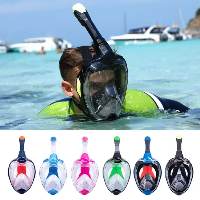 Equipo de buceo: gafas de buceo libre, respiración y natación de secado completo de alta definición Máscara de snorkel antiniebla de marco grande - imagen 2