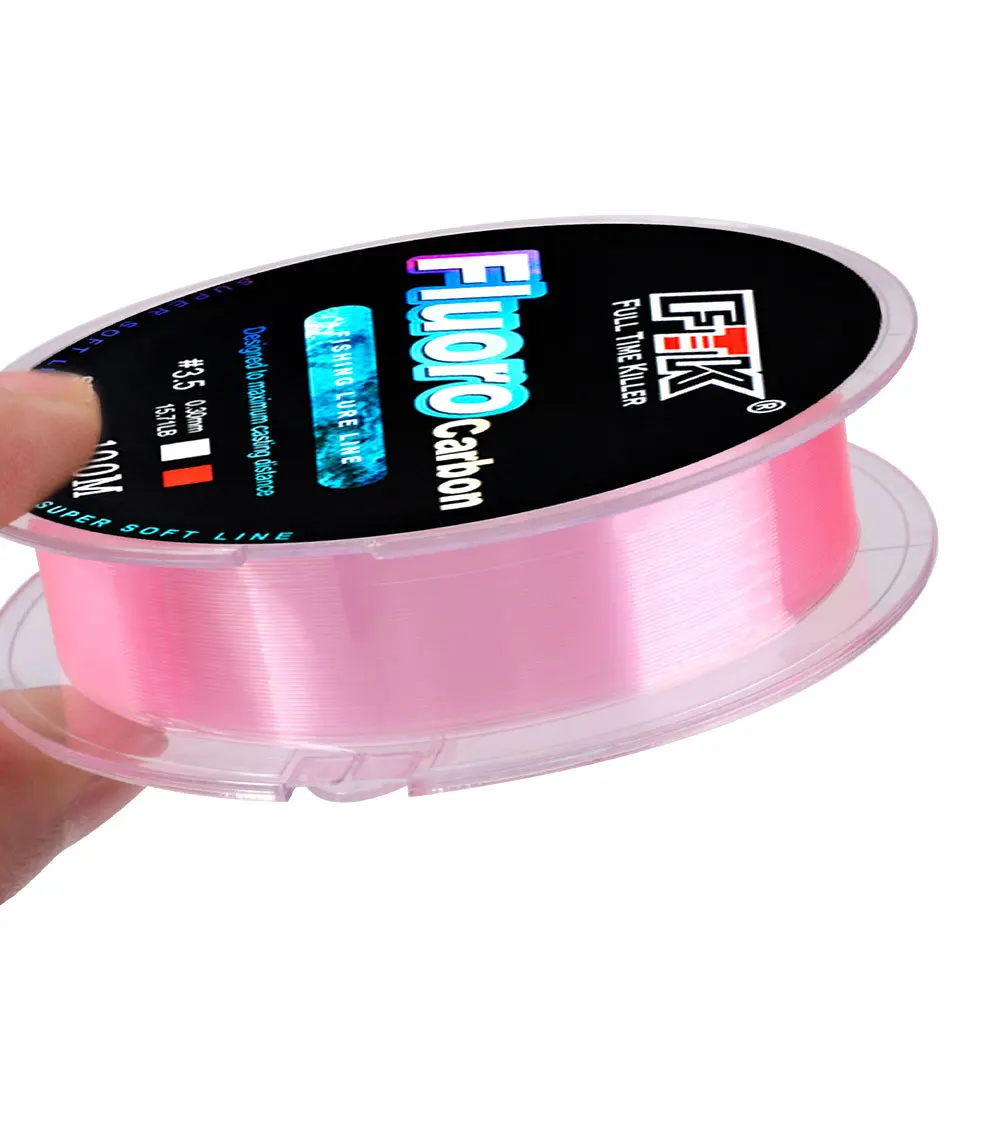 FTK-sedal de pesca de fluorocarbono, 100M, 4-34LB, línea líder de fibra de carbono, alambre de pesca con mosca, monofilamento, línea líder de alambre de carpa - imagen 4
