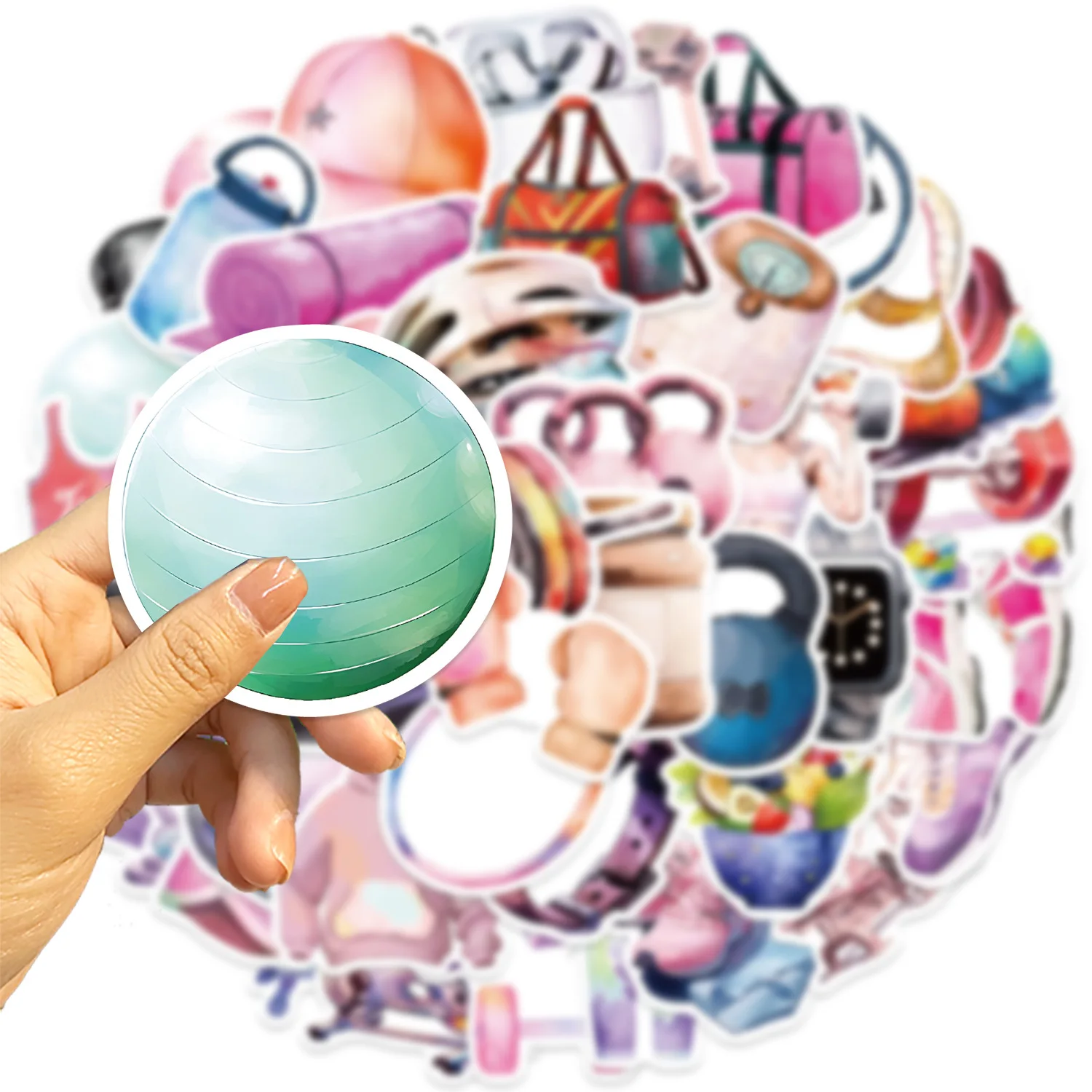 Pegatinas de grafiti de dibujos animados para niños, equipo deportivo de 50 piezas, para teléfono, guitarra, portátil, Notebook, Maleta, taza, impermeable, juguete - imagen 3