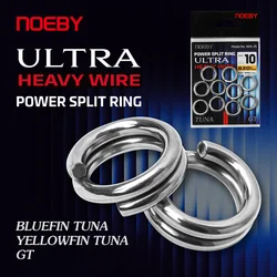 NOEBY Anillos divididos ultra pesados – Acero inoxidable Big Game