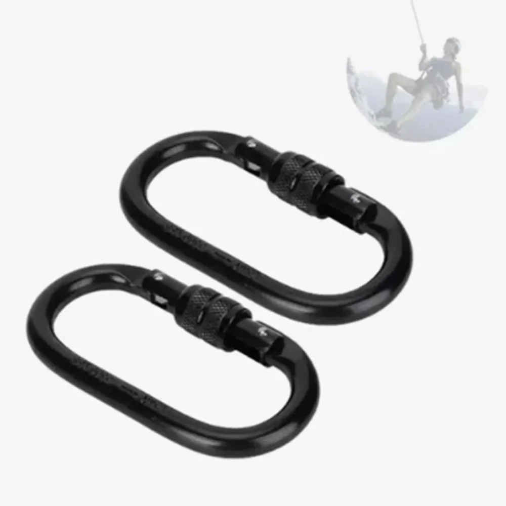 Mosquetón de seguridad profesional 25KN, aleación de acero, multicolor, cerradura de seguridad para escalada, herramienta para ascend al aire libre - imagen 2