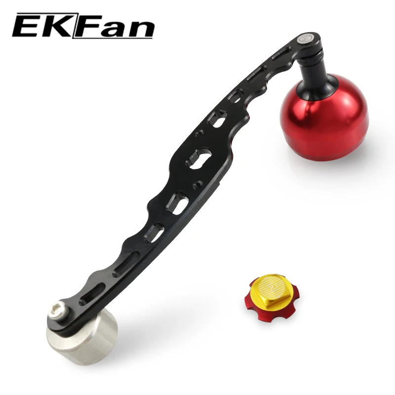 EKFan 130MM Alloy S Type 8x5MM Holes For Fishing Bast Casting Reel Wheel Handles DIY Parts Accessory - imagen 5