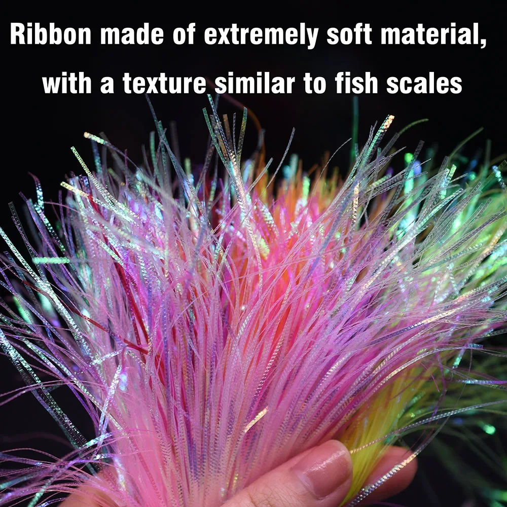 MNFT-hebras deslizantes onduladas de 1mm, anzuelo de pesca en agua salada, serpentina, materiales para atar moscas, oropel Flash simula escamas de pescado - imagen 5