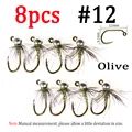 8pcs Olive Size12