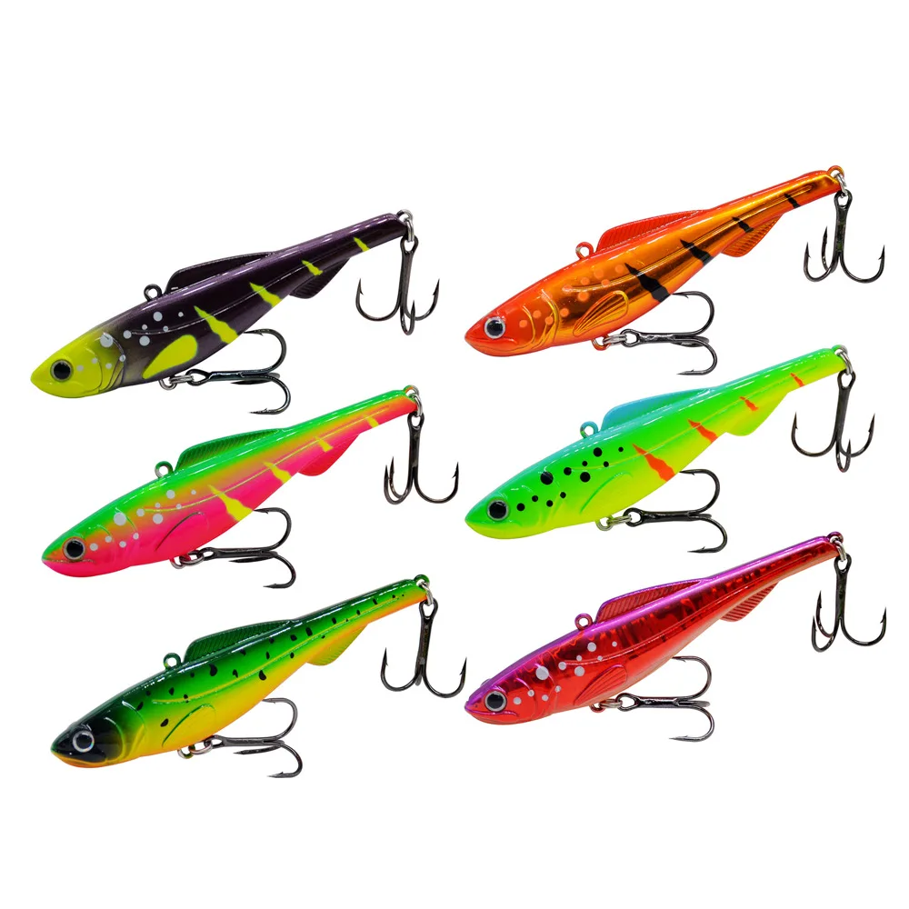 Señuelo de pesca de Metal con vibración MUKUN VIB, hoja giratoria que se hunde, anzuelo Triple, cebo Artificial para agua dulce y salada - imagen 3