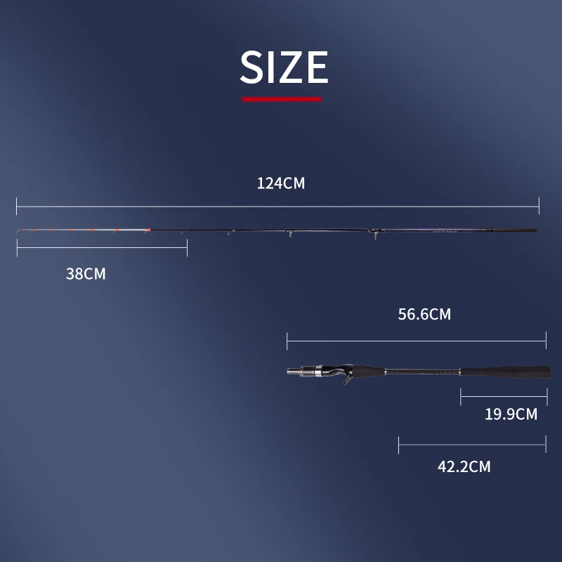 Mavllos Hermit MH caña de pescar de pulpo de punta sólida 1,7 M señuelo 60-150g caña de Jigging de agua salada, pesca de calamar sepia caña de fundición - imagen 4