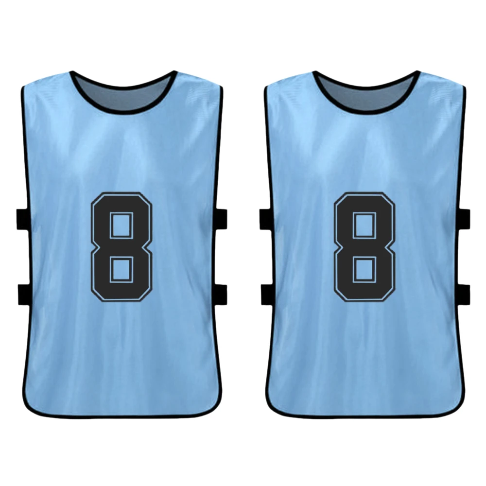 Ligero duradero y versátil, estos números 8 pinnies son perfectos para cualquier evento deportivo