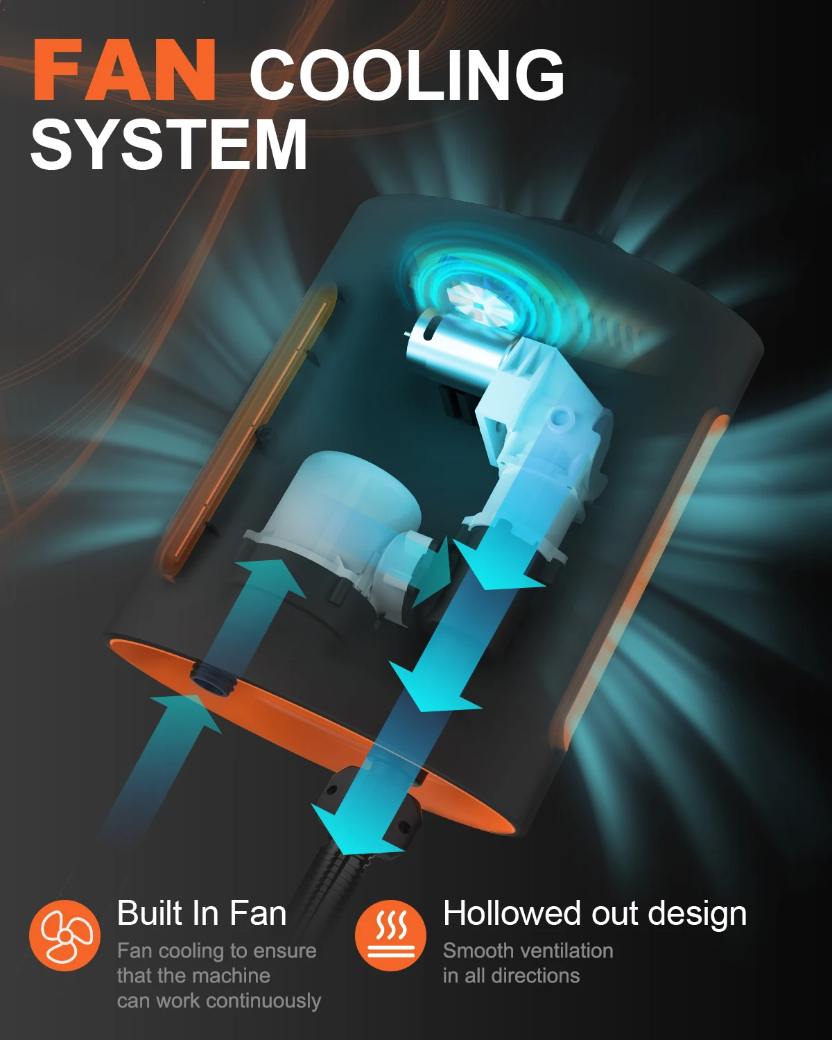 Portabl-bomba de aire eléctrica de alta presión para adultos, bomba de paleta inflable inteligente de dos etapas, equipo de tabla de surf, accesorios de boquilla de 6Gas - imagen 3