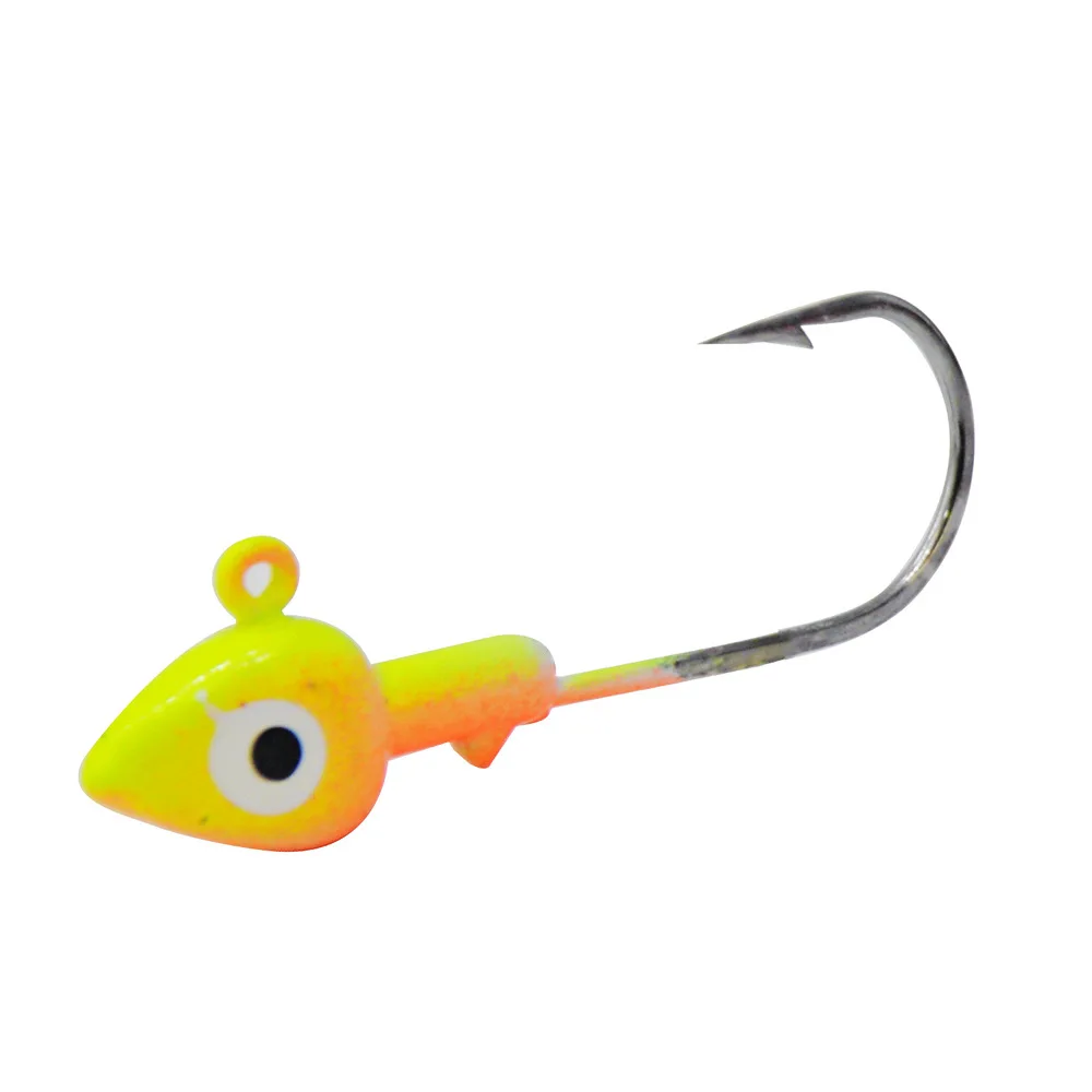 Anzuelo con cabeza de anzuelo de pesca, anzuelos de cebo blando con forma triangular con púa, anzuelos de gusano de 3,5g, lote de 6 piezas en oferta - imagen 4