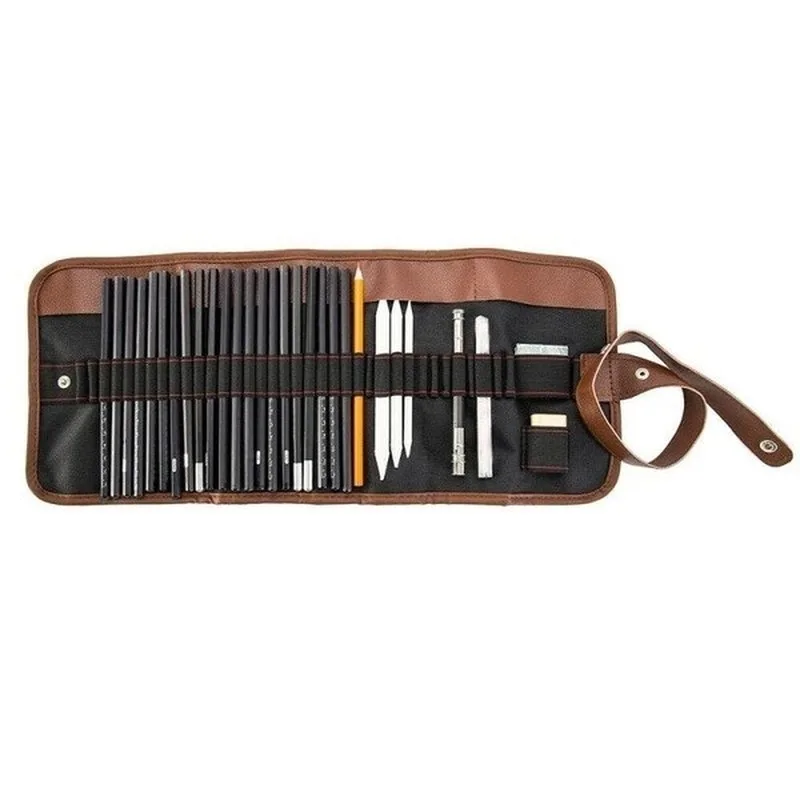 Juego de bocetos para principiantes, lápiz de carbón, pintura artística, boceto, papelería, 30 Uds. - imagen 3