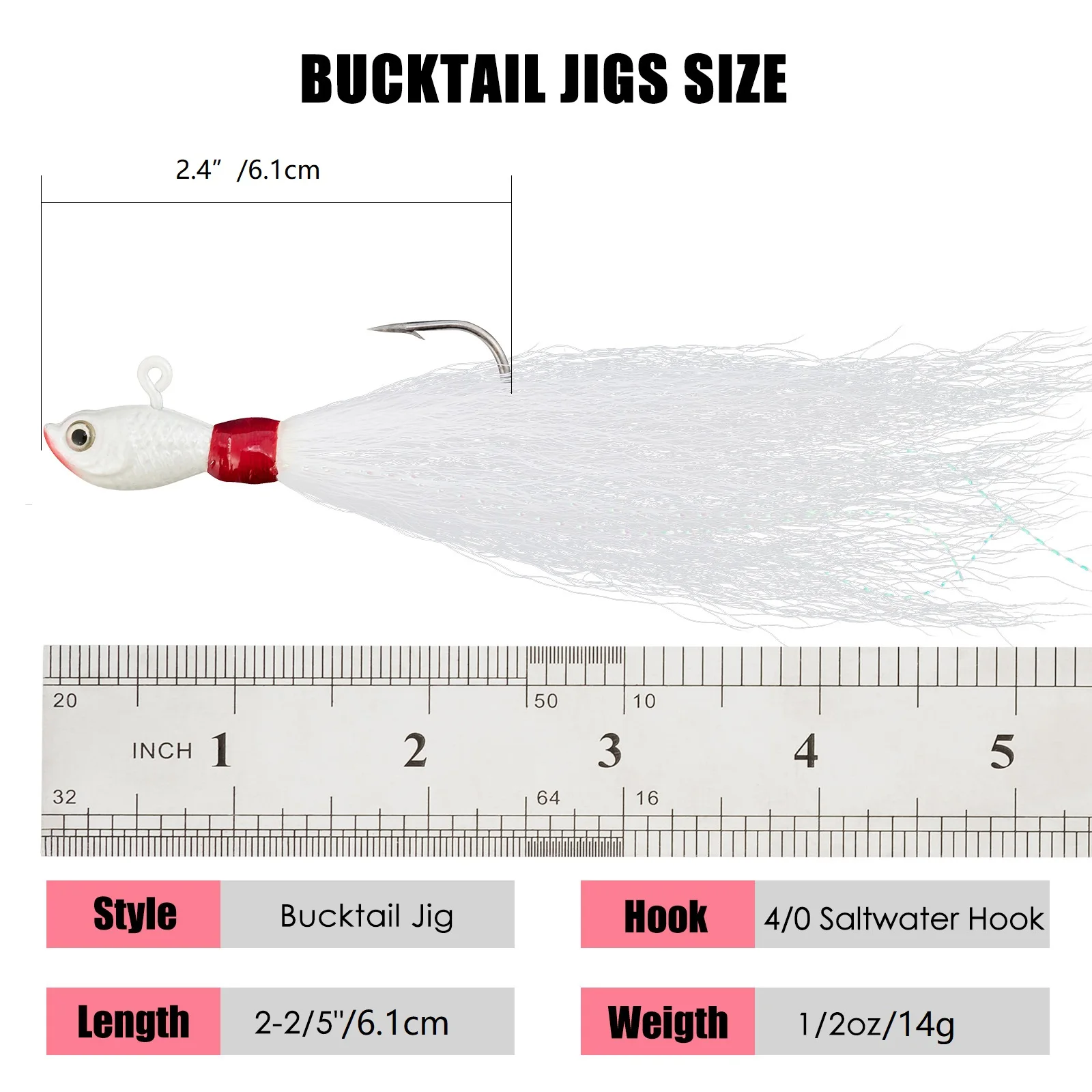 Señuelo de pesca Artificial para agua salada, anzuelo de cabeza de plantilla de Metal de 14g, señuelo de pesca Jigging, lubina de mar profundo, Walleye - imagen 5