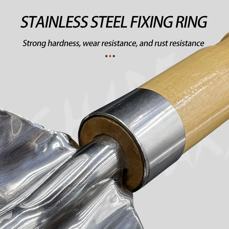 Herramientas de pesca, pala de cebo para camarones de acero inoxidable, mango de madera integrado antideslizante, espátula para camarones, pala para cebo de pesca - imagen 3